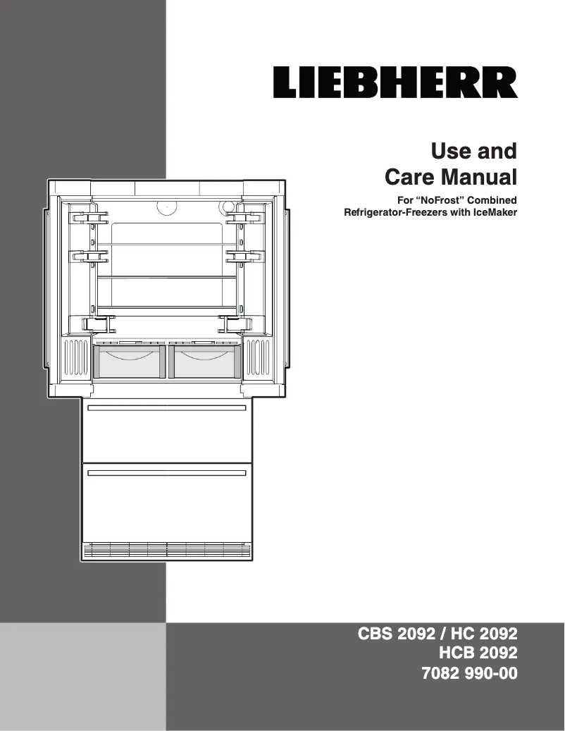 Page n°1 - Manuel d'utilisation et d'entretien Liebherr CBS-2092