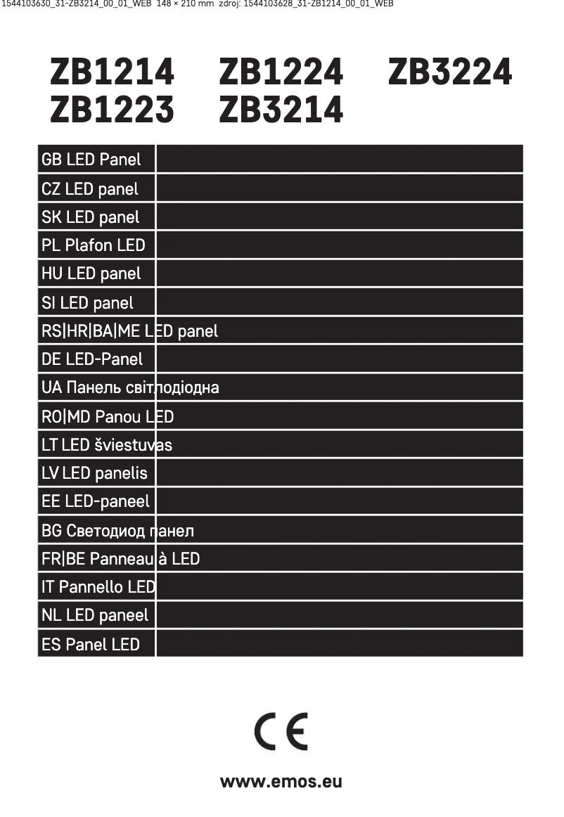 Page n°1 - Manuel utilisateur Emos ZB3214