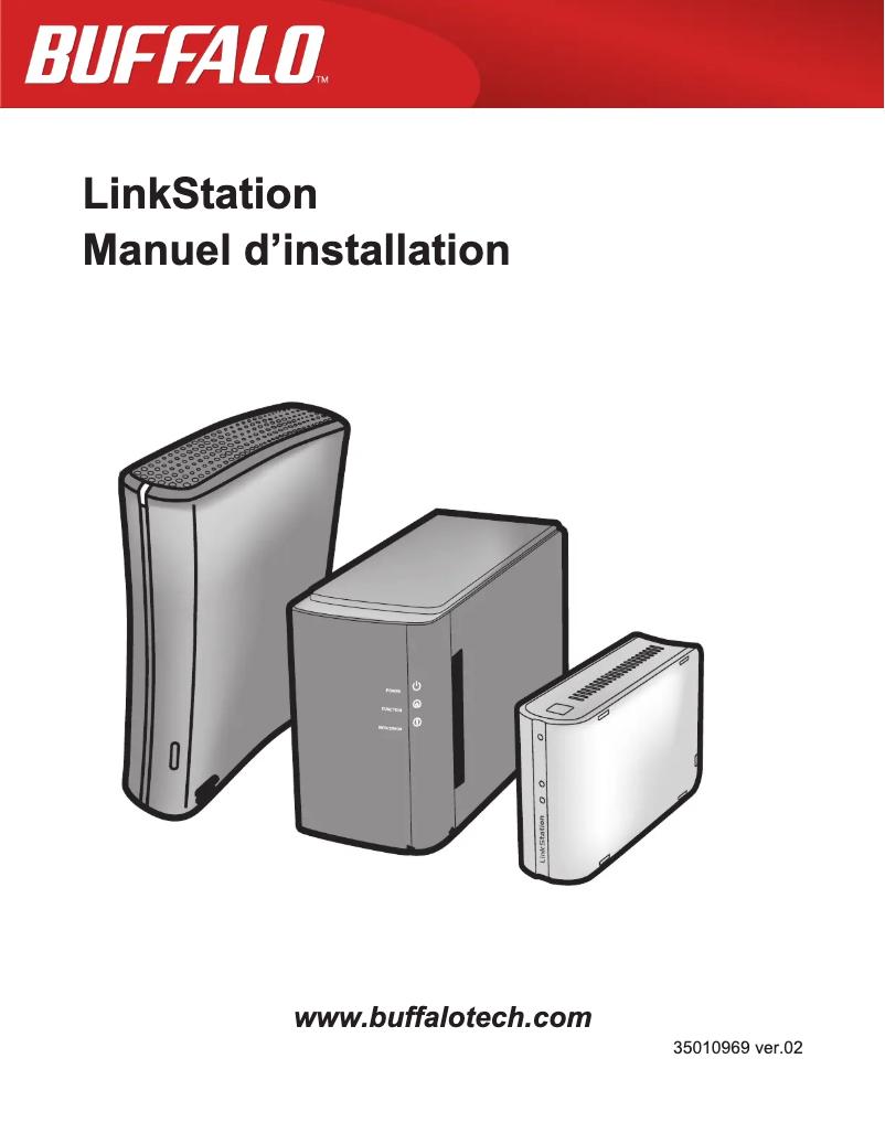 Page 1 de la notice Manuel utilisateur Buffalo LinkStation Mini 1.0TB