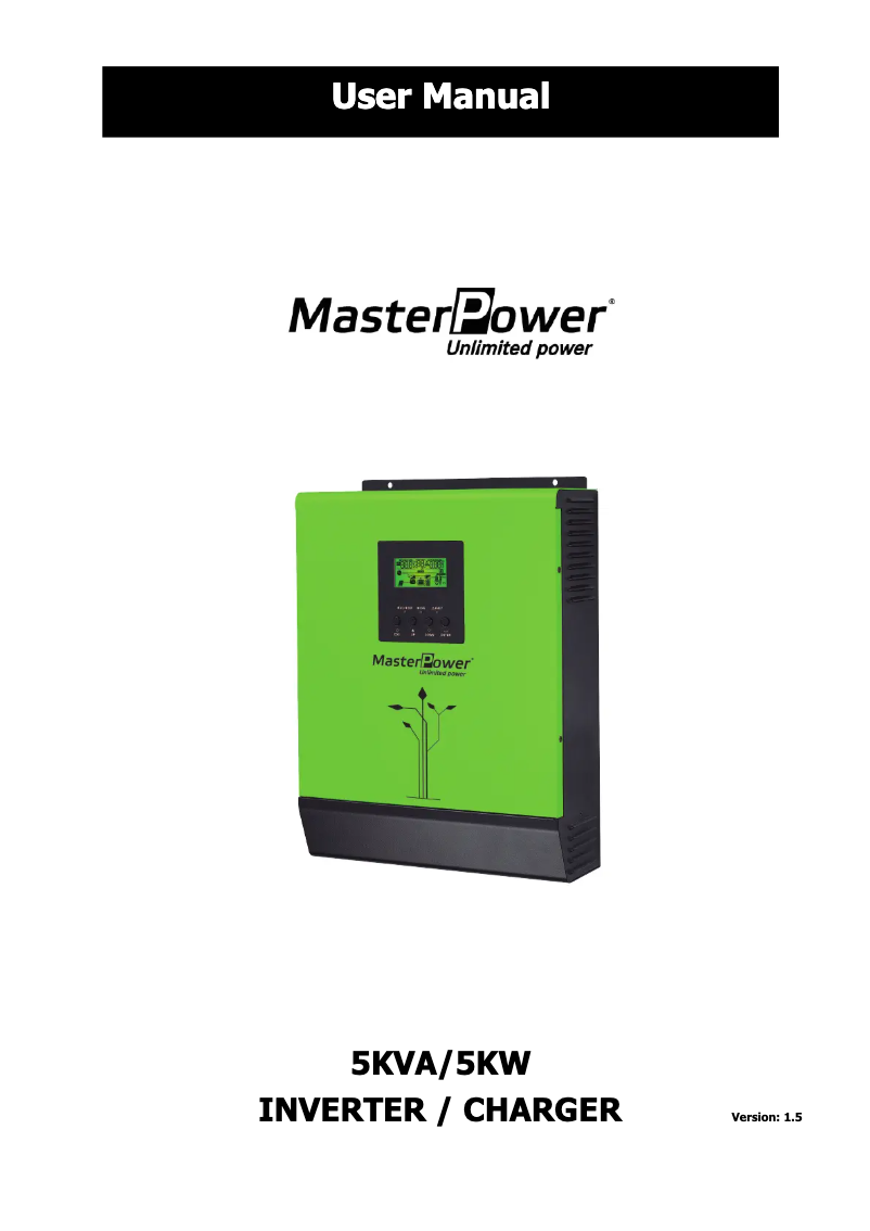 Page n°1 - Manuel utilisateur MasterPower Omega PMS 5K-48TOP