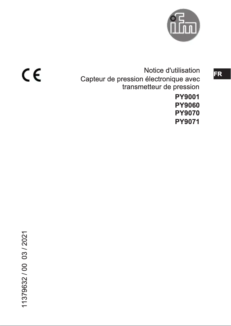 Page n°1 - Manuel utilisateur IFM PY9071