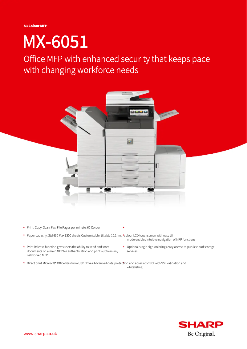 Image de la première page du manuel de l'appareil MX-6051