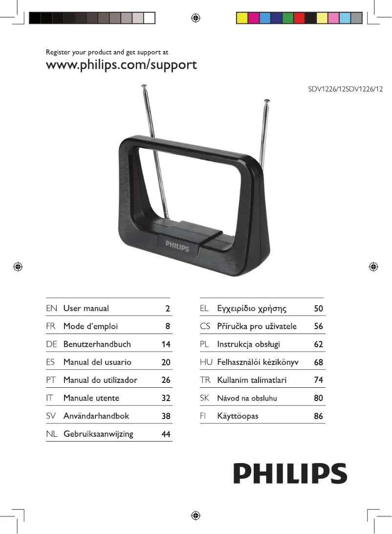 Page 1 de la notice Manuel utilisateur Philips SDV1226