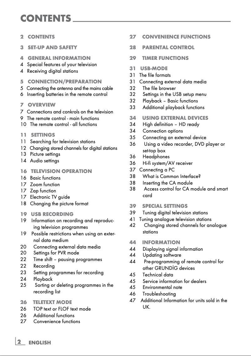 Image de la première page du manuel de l'appareil Vision 9 26-9041