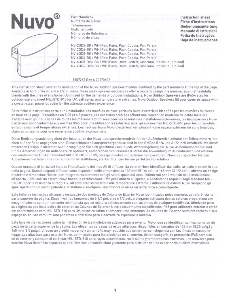 Página 1 del manual Manual de usuario NUVO NV-2OD5