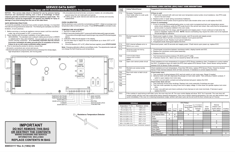 Page 1 de la notice Mode d'emploi Frigidaire FFGH3054US