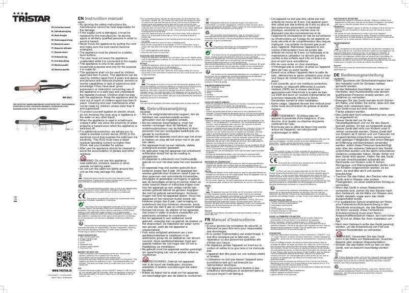 Page n°1 - Manuel utilisateur TriStar HD-2421