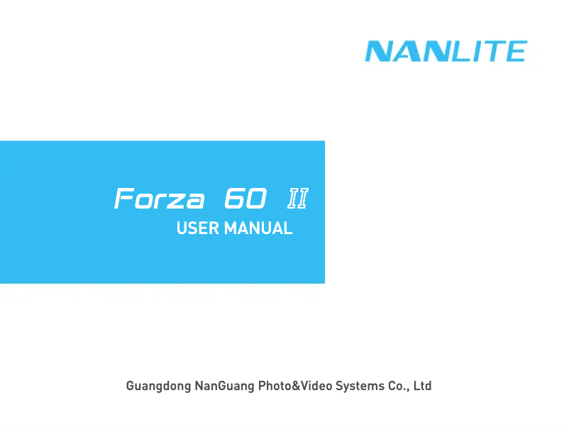Image de la première page du manuel de l'appareil Forza 60 II