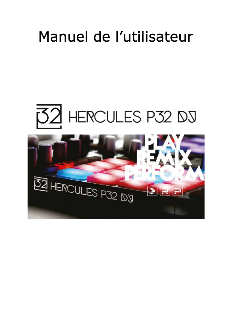 Page n°1 - Manuel utilisateur Hercules P32 DJ