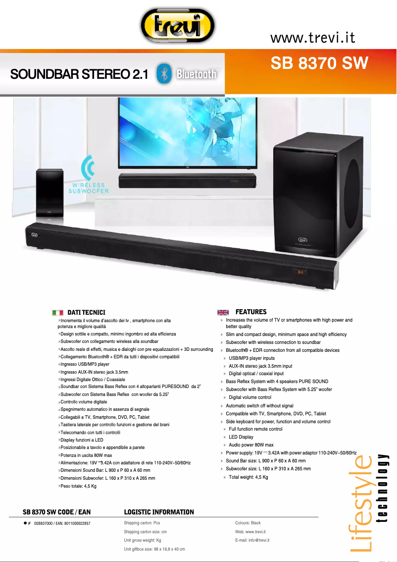 Image de la première page du manuel de l'appareil SB 8370 SW