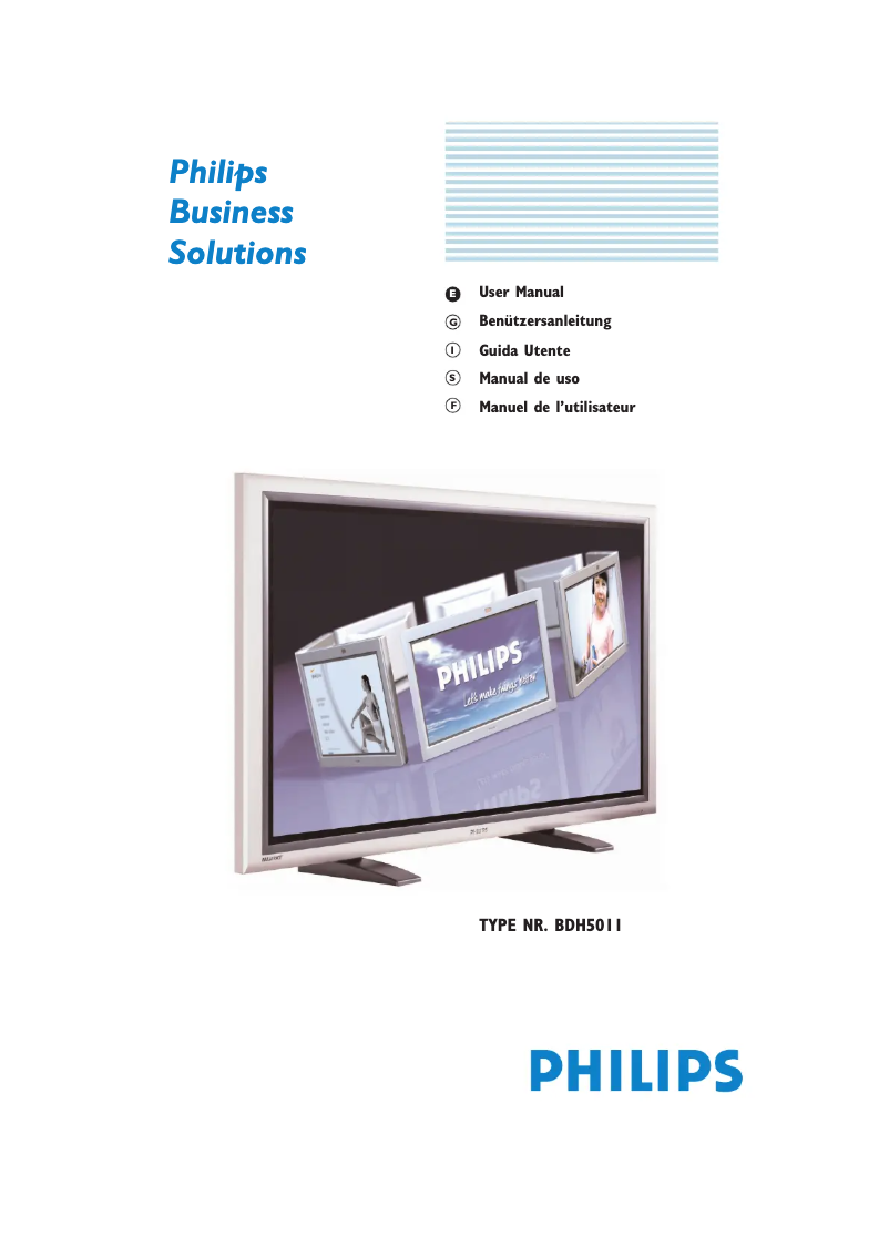 Página 1 del manual Manual de usuario Philips BDH5011