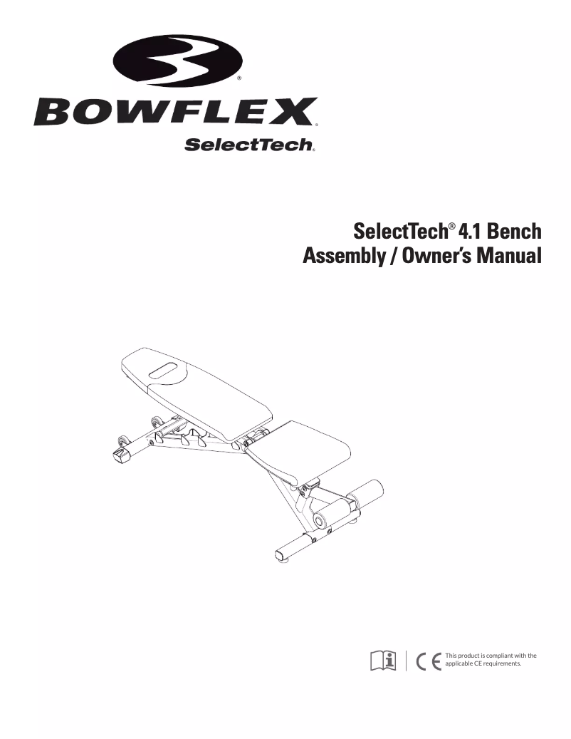 Page 1 de la notice Manuel utilisateur Bowflex SelectTech 4.1