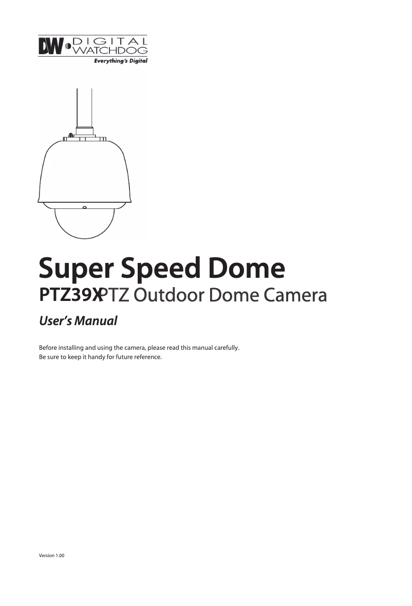 Page 1 de la notice Manuel utilisateur Digital Watchdog Star-Light DWC-PTZ39X