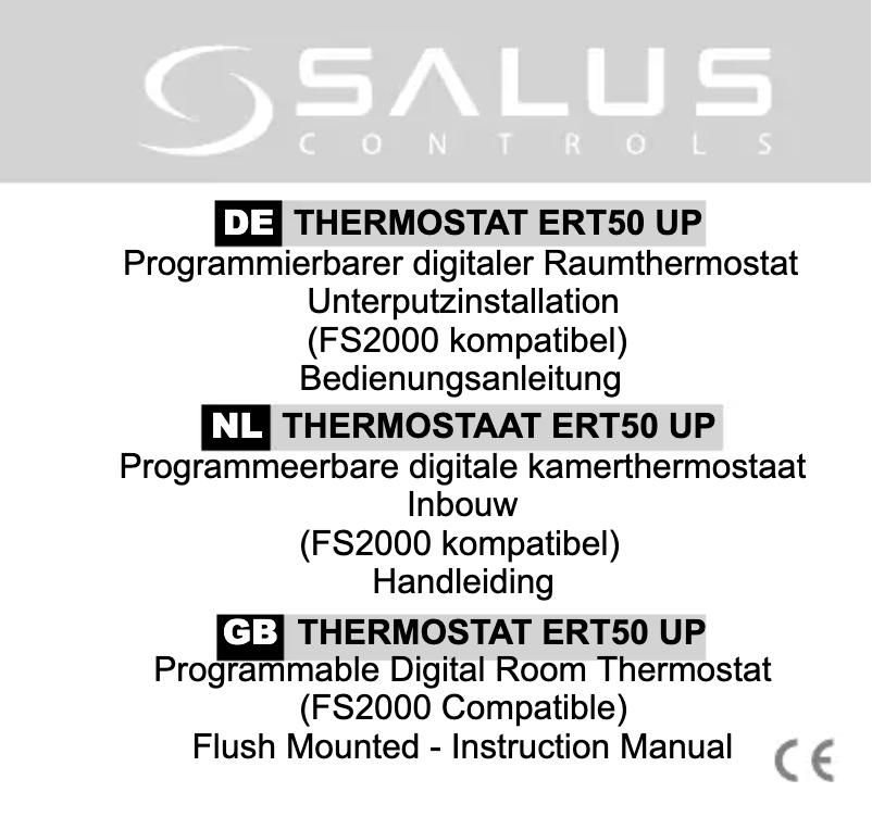 Página 1 del manual Manual de usuario Salus ERT50 UP