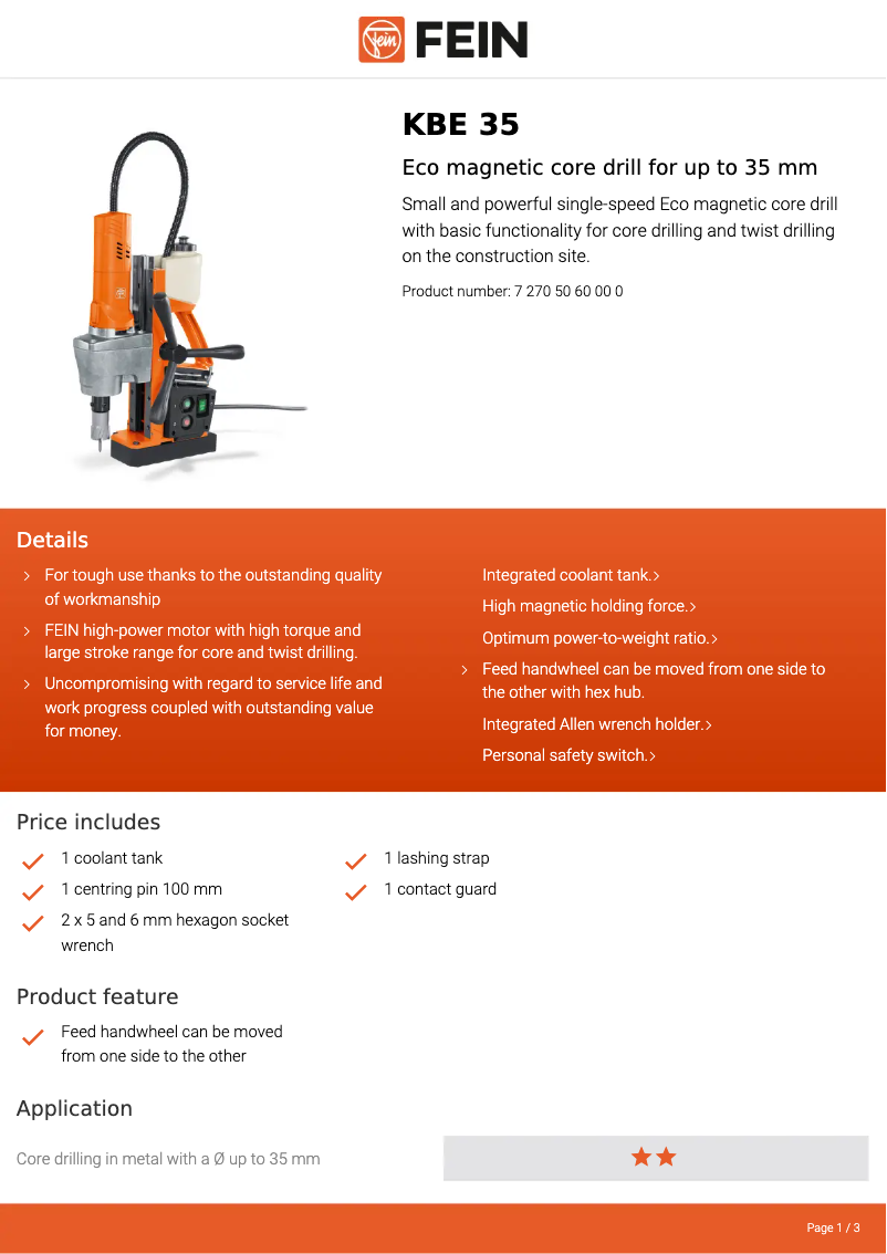 Image de la première page du manuel de l'appareil KBE 35