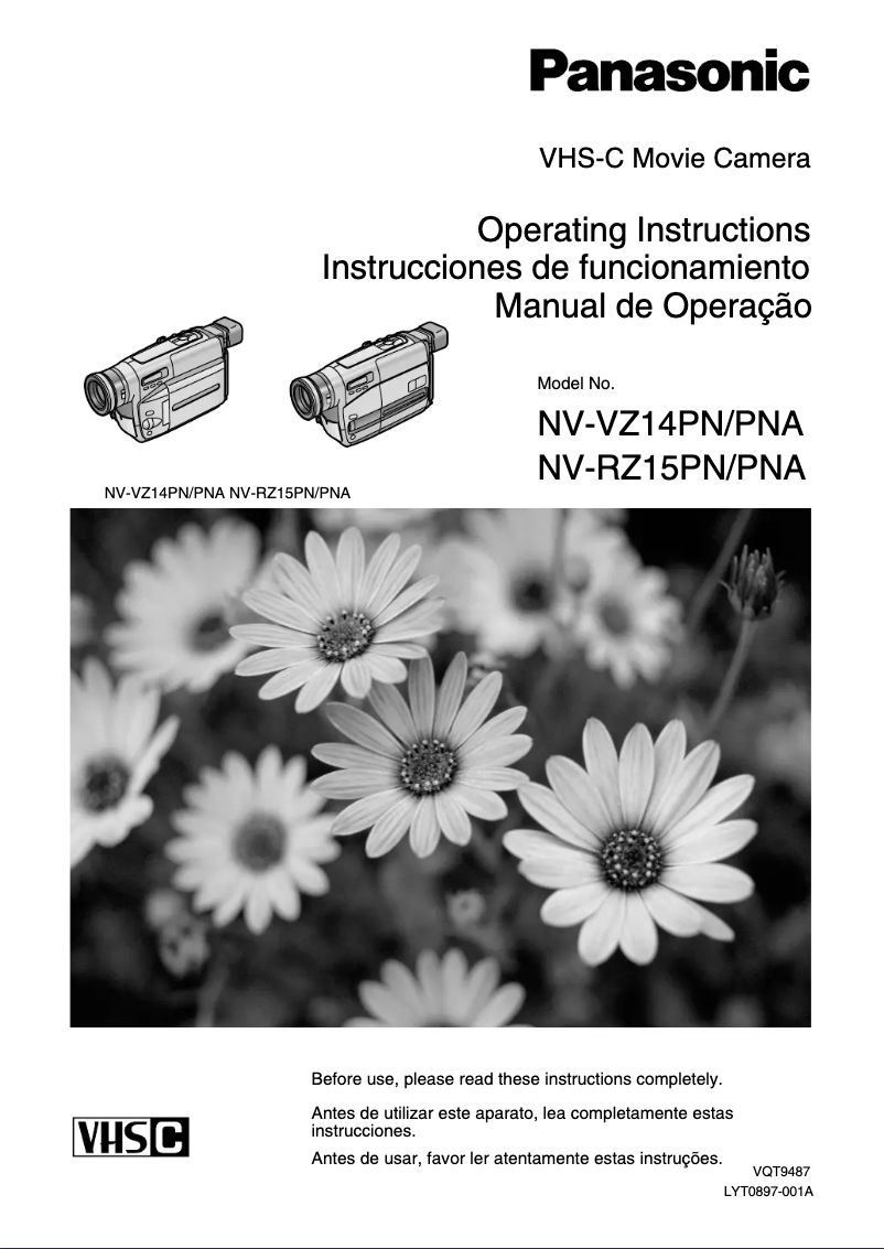 Page 1 de la notice Manuel utilisateur Panasonic NV-RZ15PN
