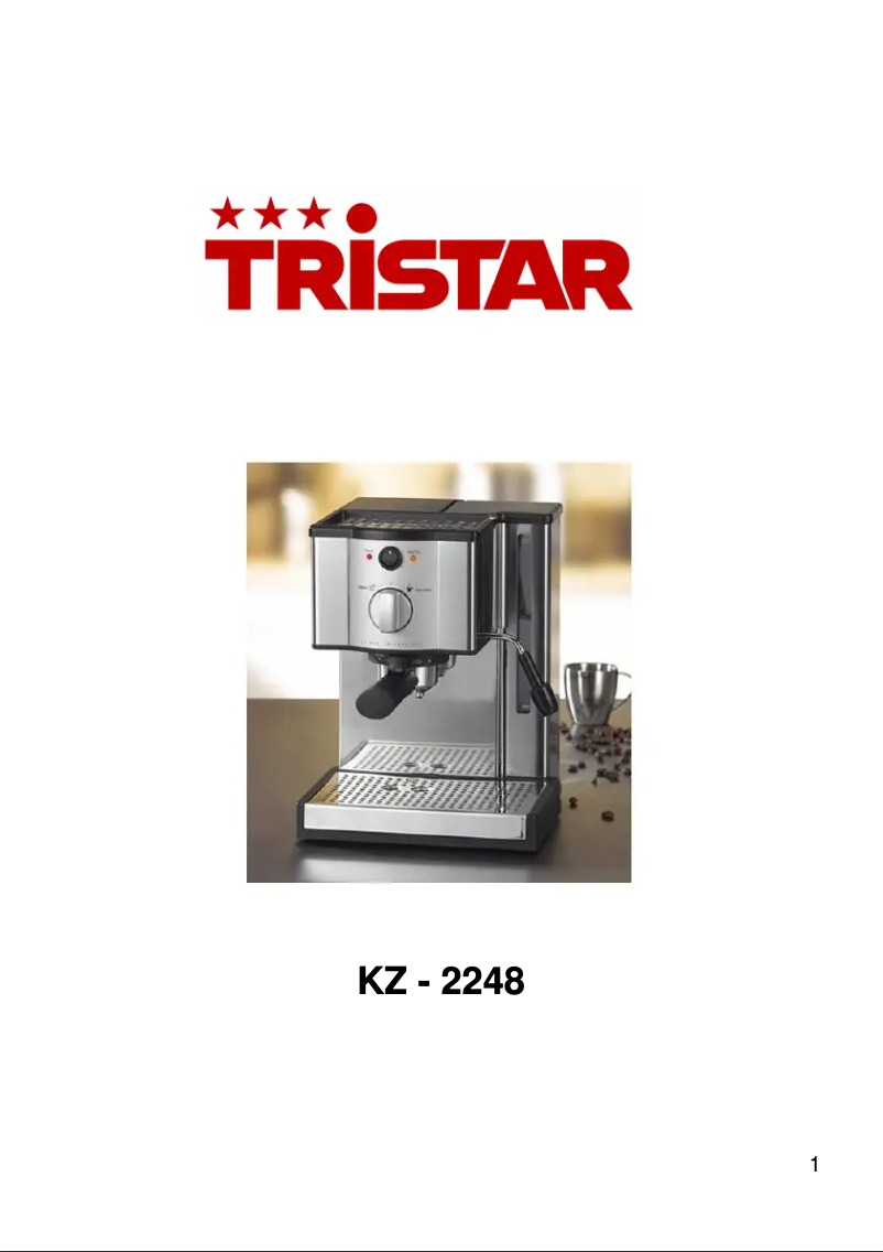 Page 1 de la notice Manuel utilisateur TriStar KZ-2248