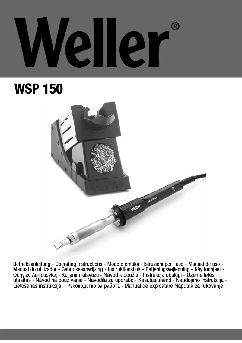 Page n°1 - Mode d'emploi Weller WSP 150
