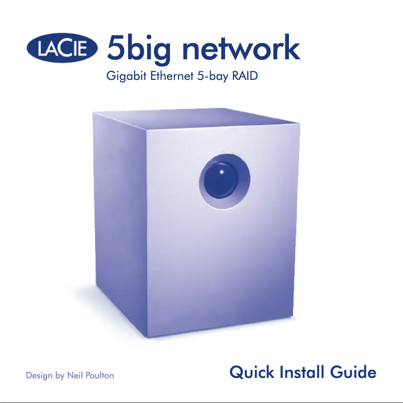 Page n°1 - Guide d'installation LaCie 5big network