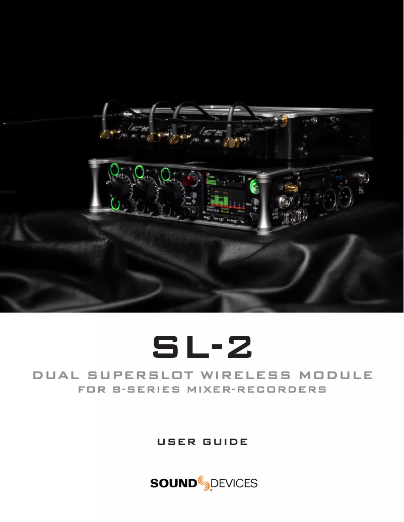 Page n°1 - Manuel utilisateur Sound Devices SL-2