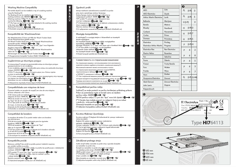 Page n°1 - Manuel utilisateur AEG TR734G95G