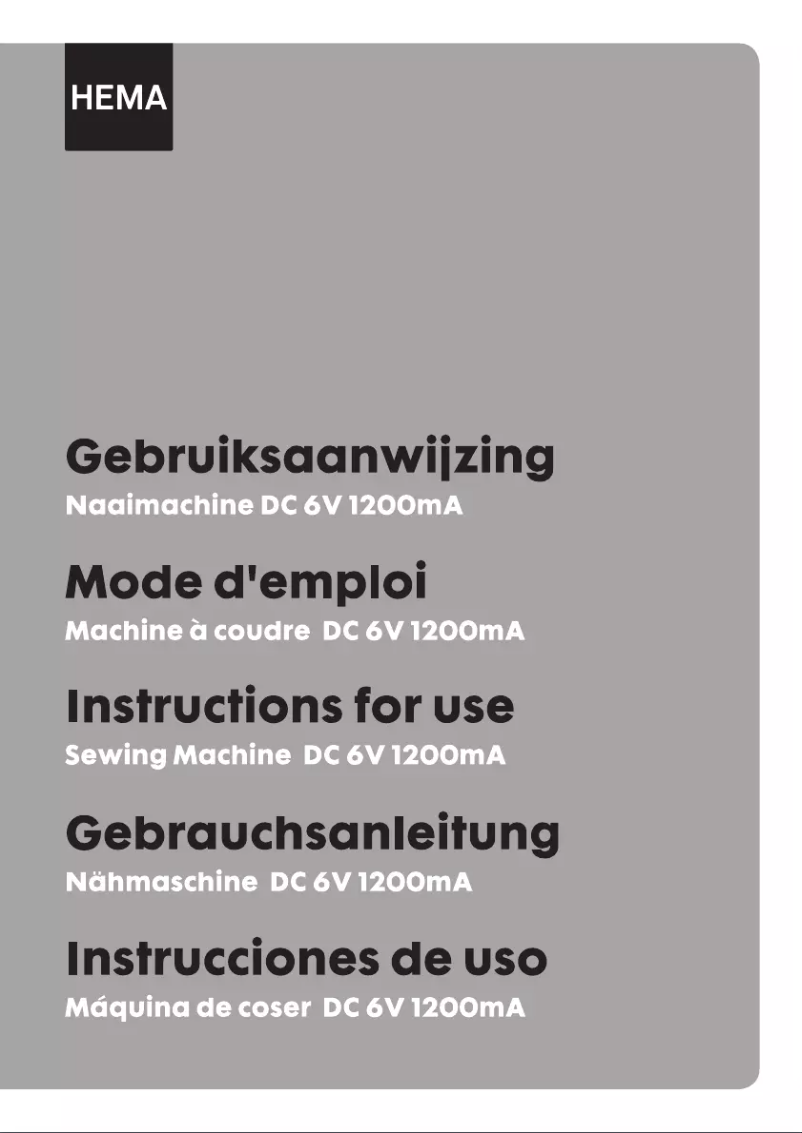 Page 1 de la notice Manuel utilisateur Hema DC 6V 1200mA