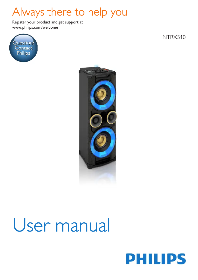 Image de la première page du manuel de l'appareil NTRX510