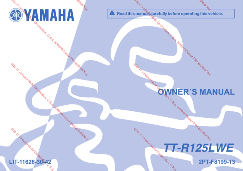 Page 1 of the manual User Manual Yamaha TT-R124LWE (2017)