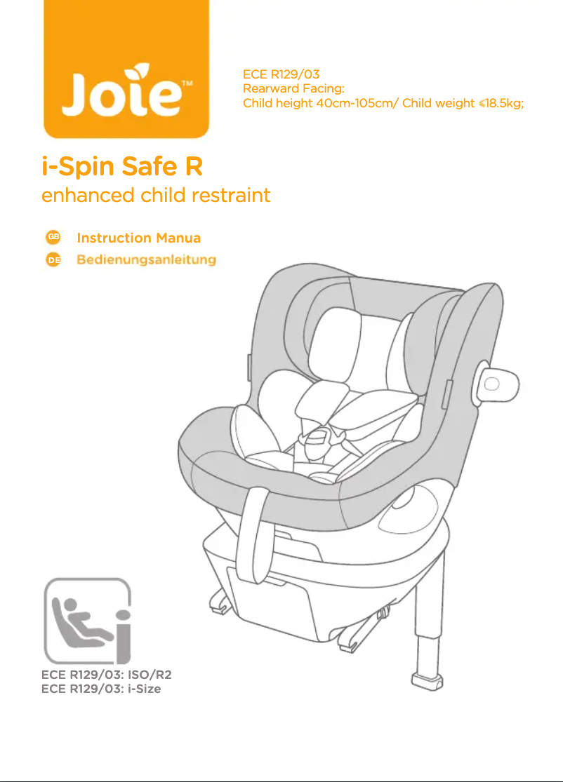 Image de la première page du manuel de l'appareil i-Spin Safe R