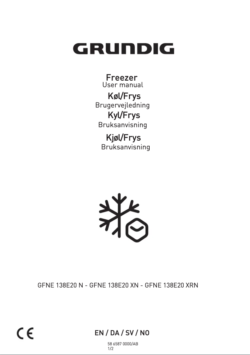 Page 1 de la notice Manuel utilisateur Grundig GFNE 138E20 XRN