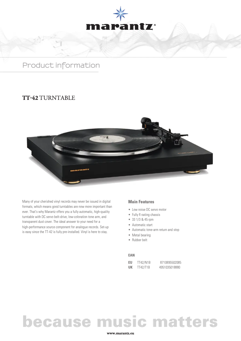 Image de la première page du manuel de l'appareil TT42