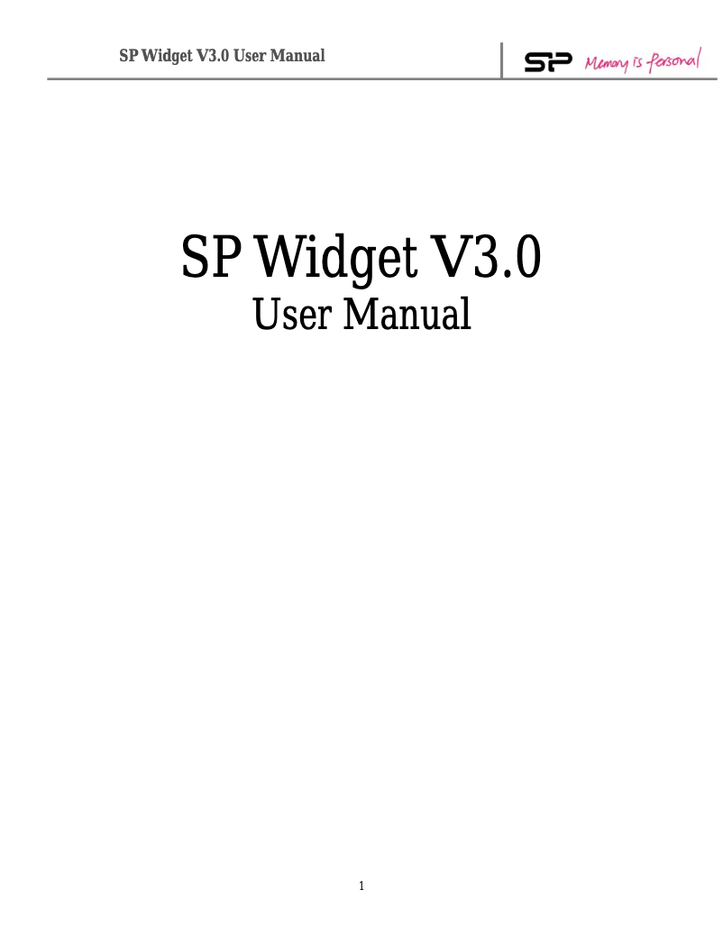 Page n°1 - Manuel utilisateur Silicon Power Elite