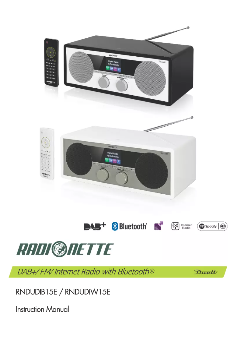 Página 1 del manual Manual de usuario Radionette RNDUDIW15E