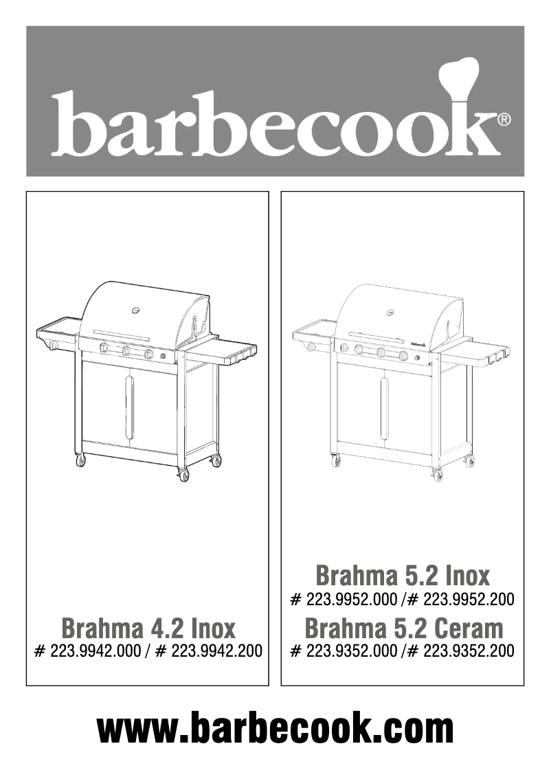 Page n°1 - Manuel utilisateur Barbecook Brahma 5.2