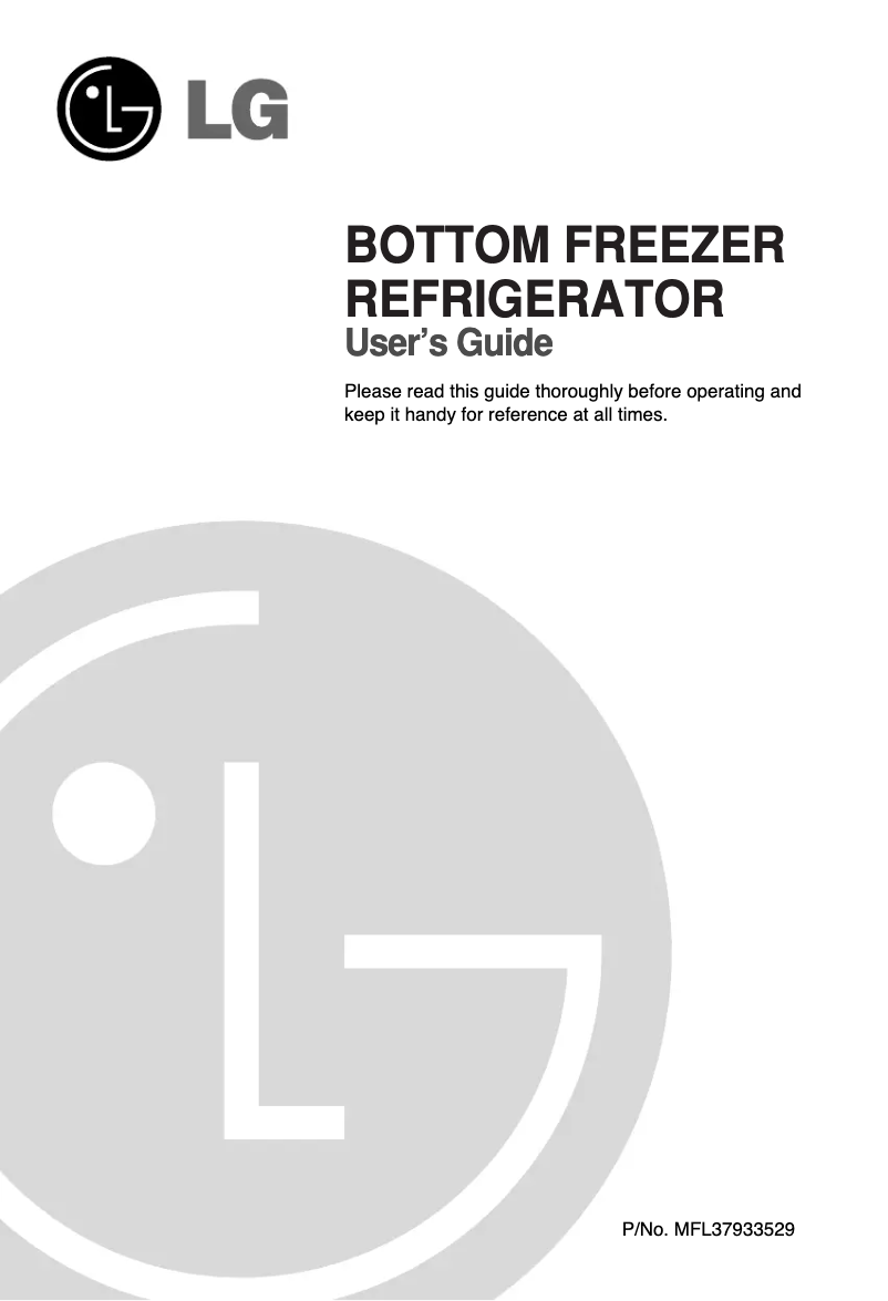 Page 1 de la notice Manuel utilisateur LG GR-L25AUSJ