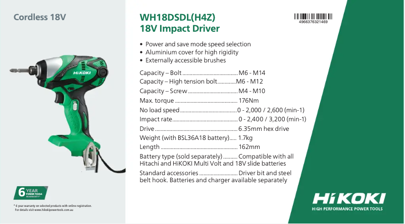 Image de la première page du manuel de l'appareil WH 18DSDL