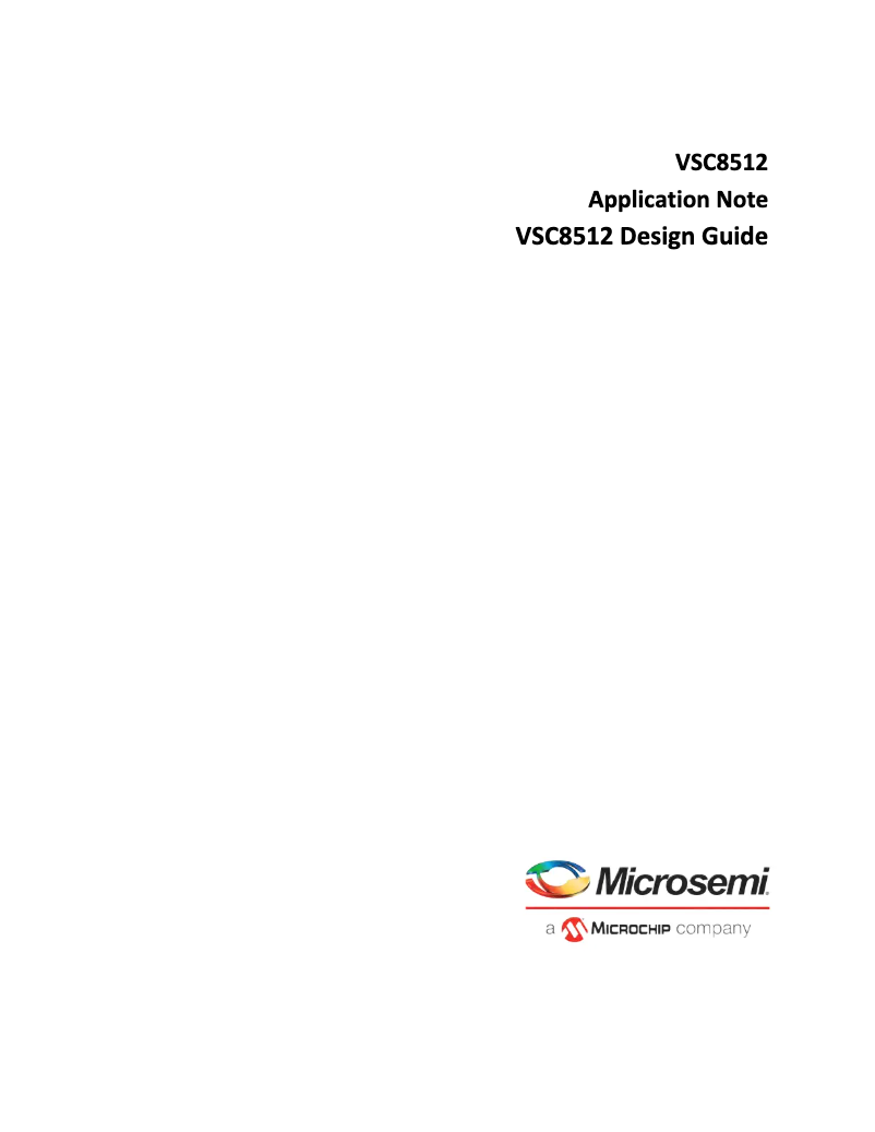 Page 1 de la notice Manuel utilisateur Microchip VSC8512