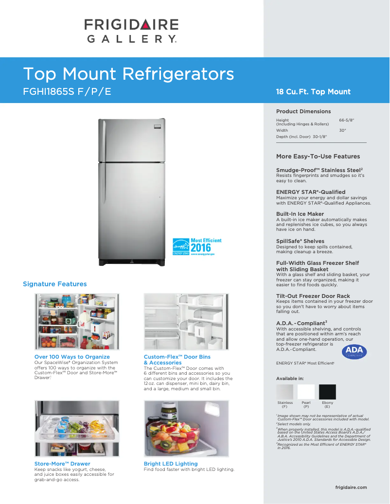 Image de la première page du manuel de l'appareil FGHI1865S
