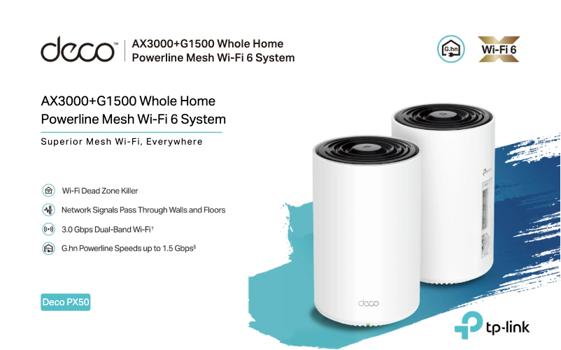 Página 1 del manual Ficha técnica TP-Link Deco PX50