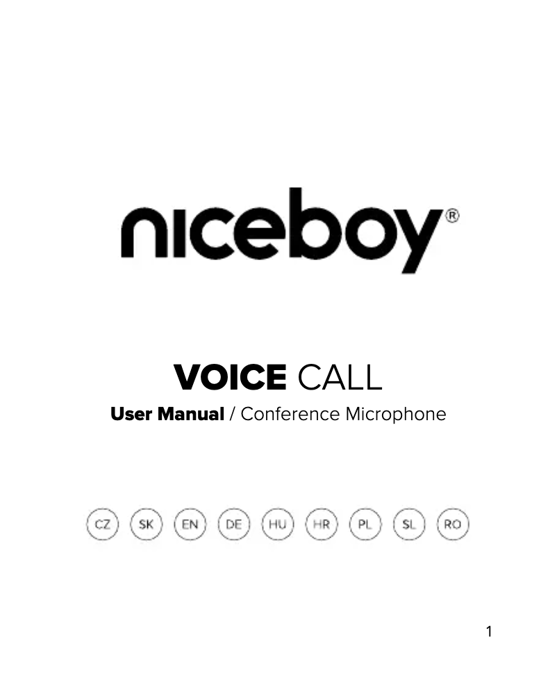 Image de la première page du manuel de l'appareil VOICE Call