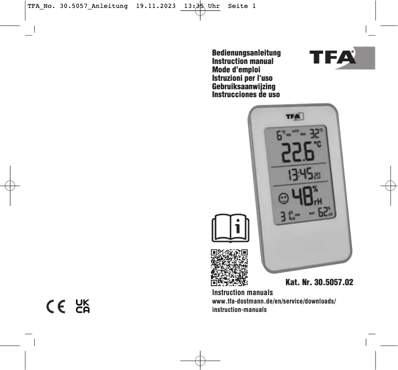Página 1 del manual Manual de usuario TFA 30.5057.02
