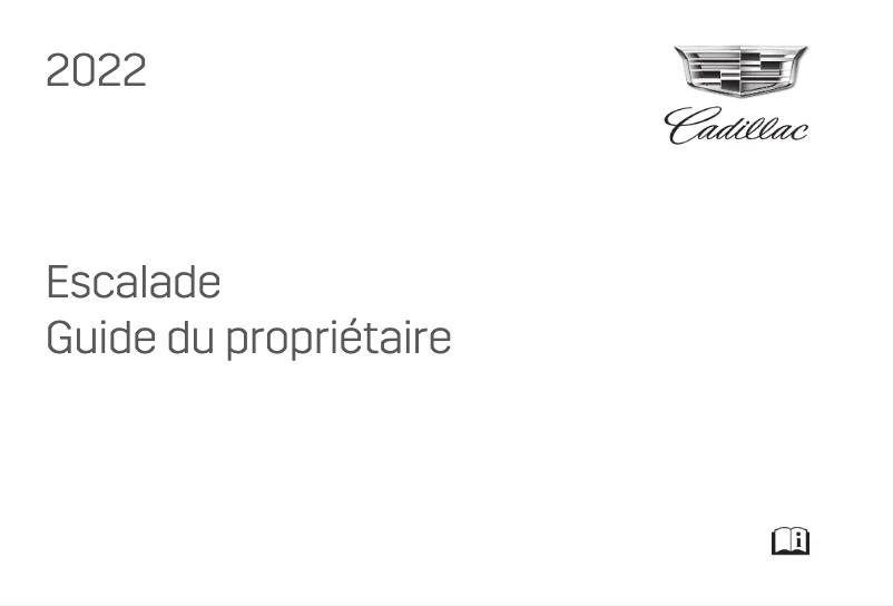 First page image of the manual for Escalade (2022)