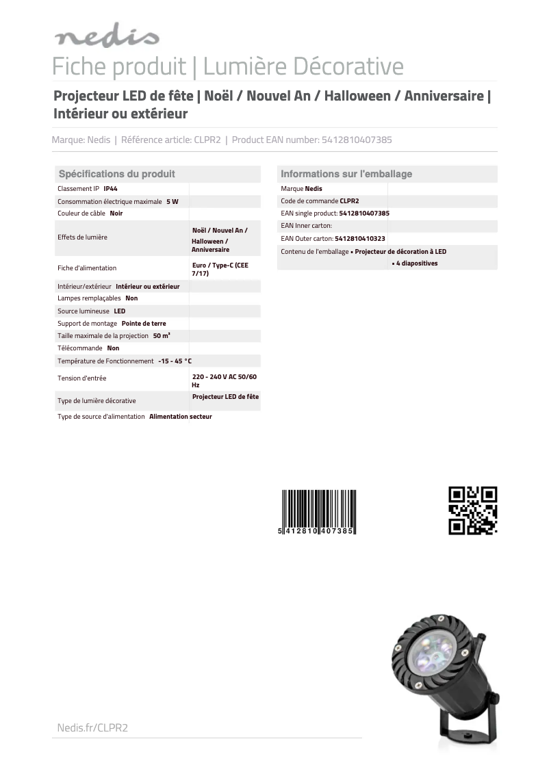 Image de la première page du manuel de l'appareil CLPR2