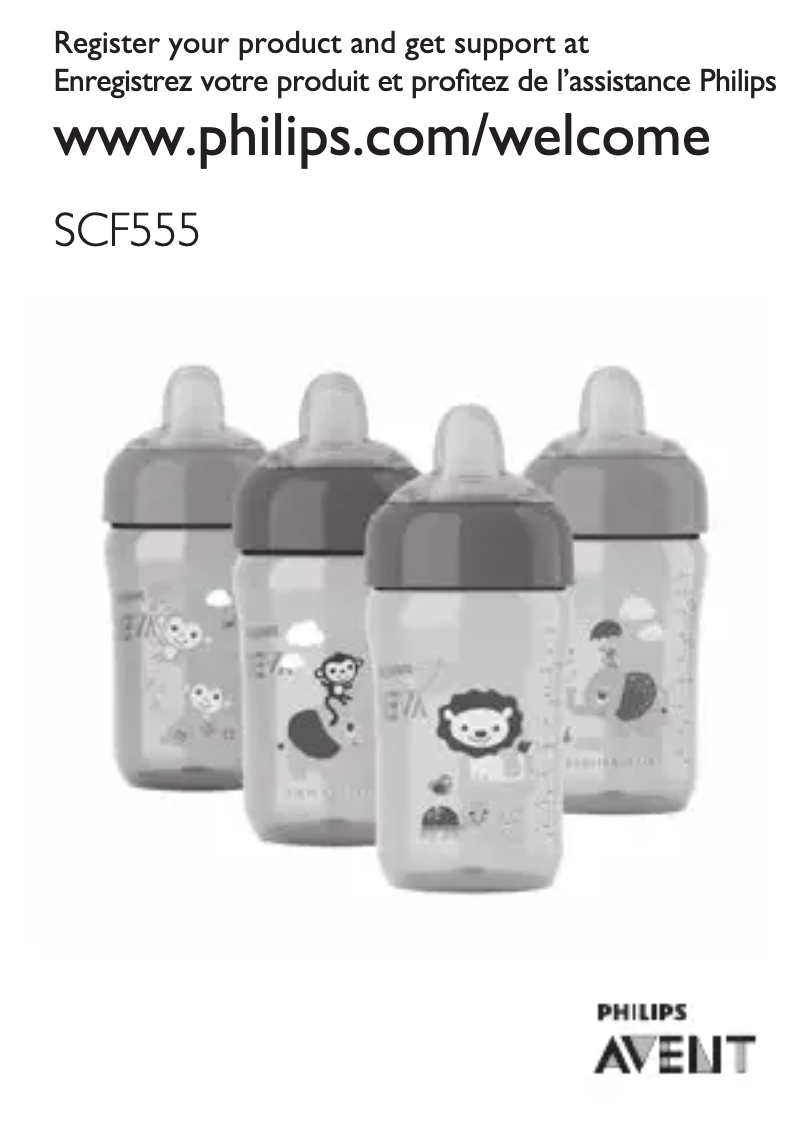 Page 1 de la notice Manuel utilisateur Philips AVENT SCF555