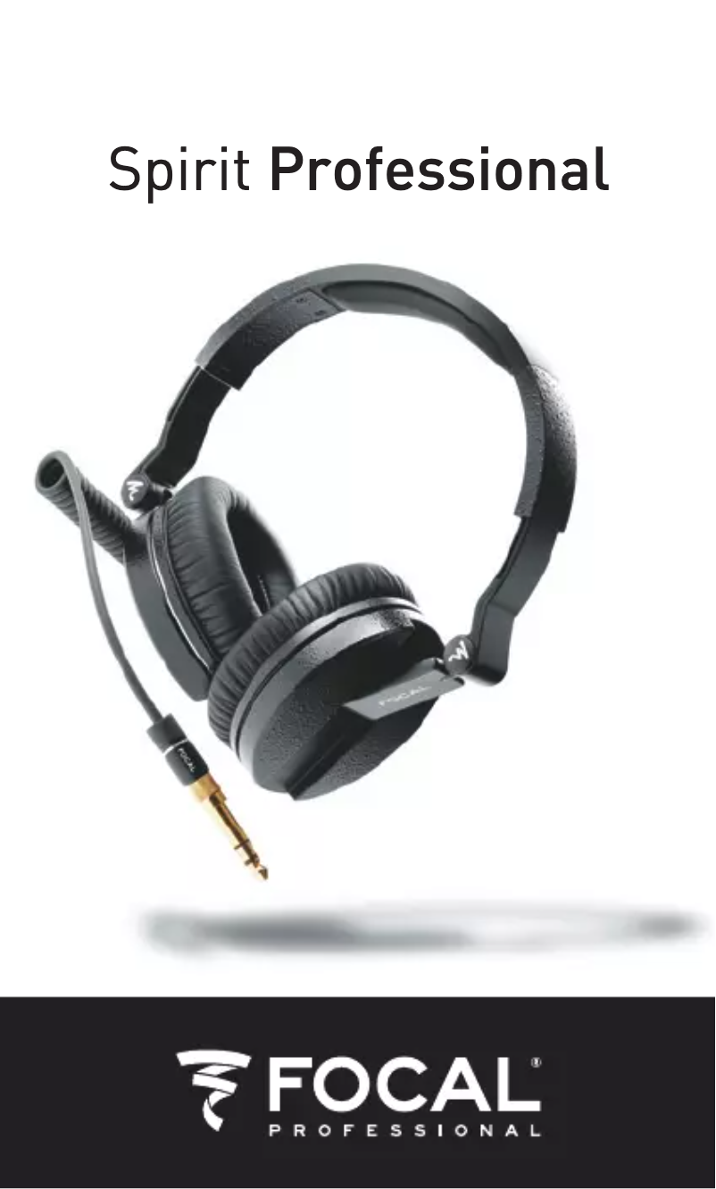 Page 1 de la notice Manuel utilisateur Focal Spirit Professional