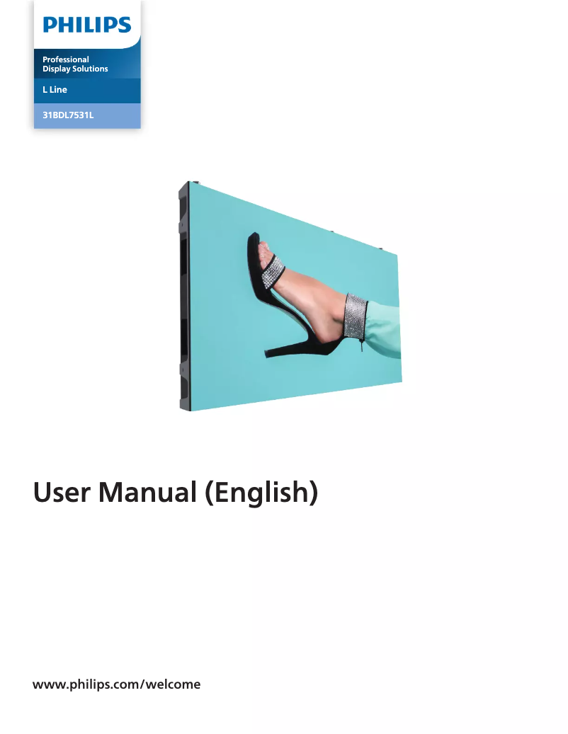 Page n°1 - Manuel utilisateur Philips 31BDL7531L