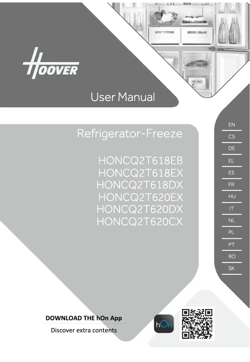 Página 1 del manual Manual de usuario Hoover HONCQ2T618EWKR
