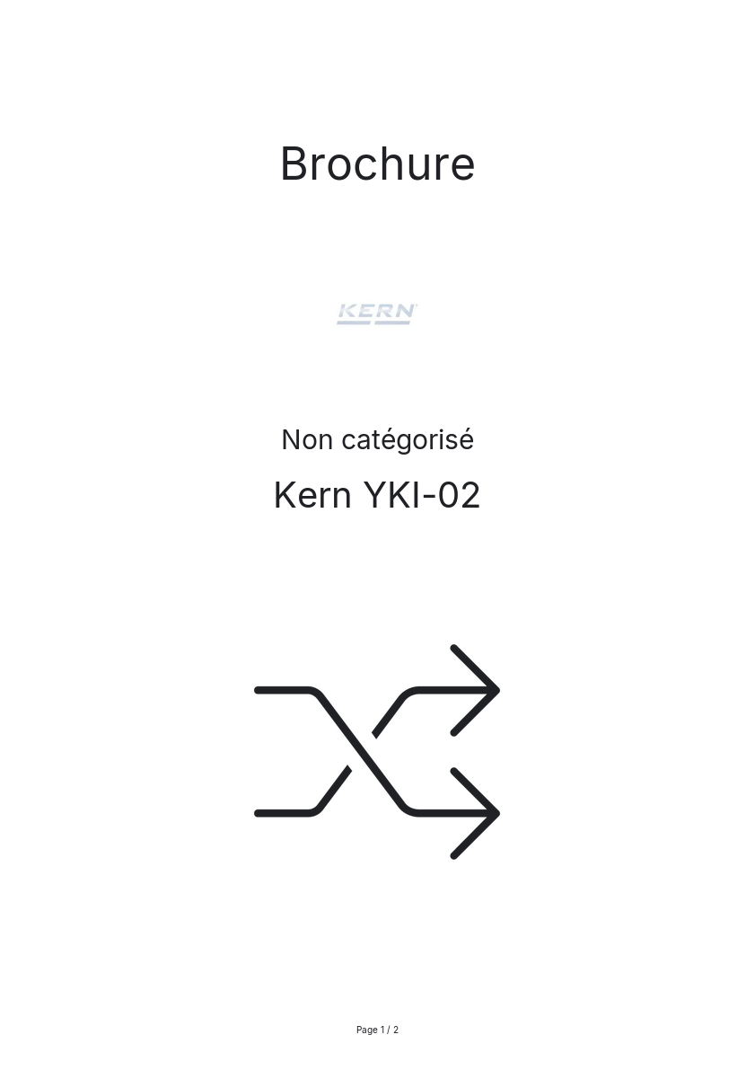 Image de la première page du manuel de l'appareil YKI-02