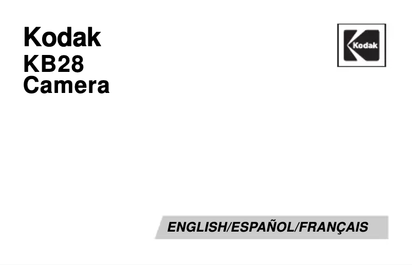 Page 1 de la notice Manuel utilisateur Kodak KB28