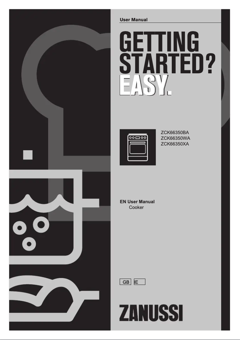 Page n°1 - Manuel utilisateur Zanussi ZCK66350BA